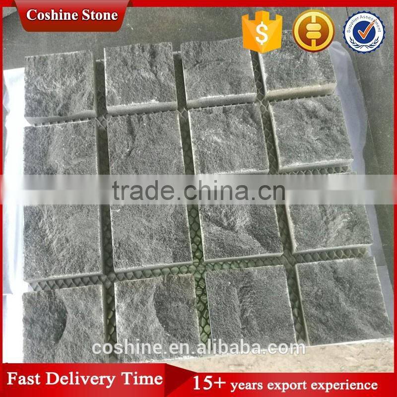 Hainan split surface mesh black basalt pavers