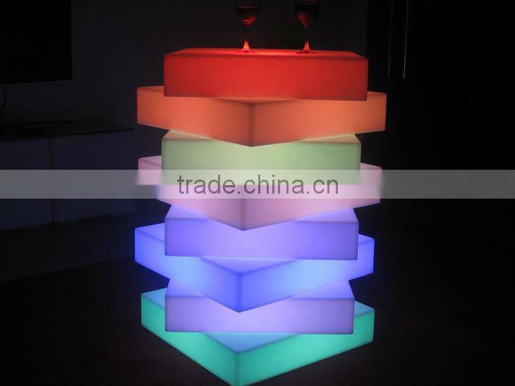 glowing LED bar table/ light up cocktail table/illuminated led bar table