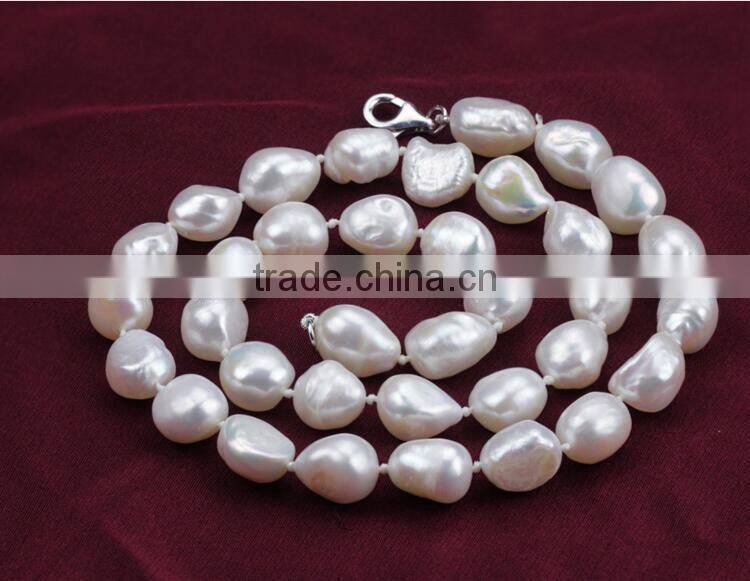 6-7 mm baroque freshwater pearl earring and necklace sets