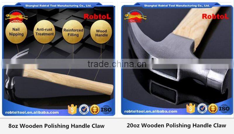 16oz claw hammer wood handle shaft fibreglass magnetic steel head curved nail removal