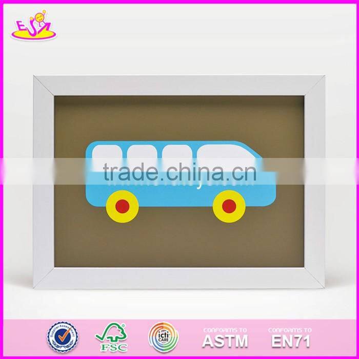 2017 New design cartoon wooden boys wall clock W09D025