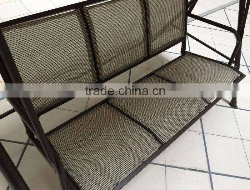 Outdoor 3 seat cushioned swing chair