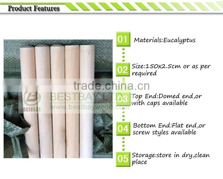 Factory direct sell natural wooden broom stick