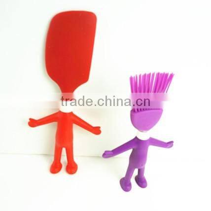 32093 Figure shape Kitchen Tools Short spatular Nylon And Silicone Material