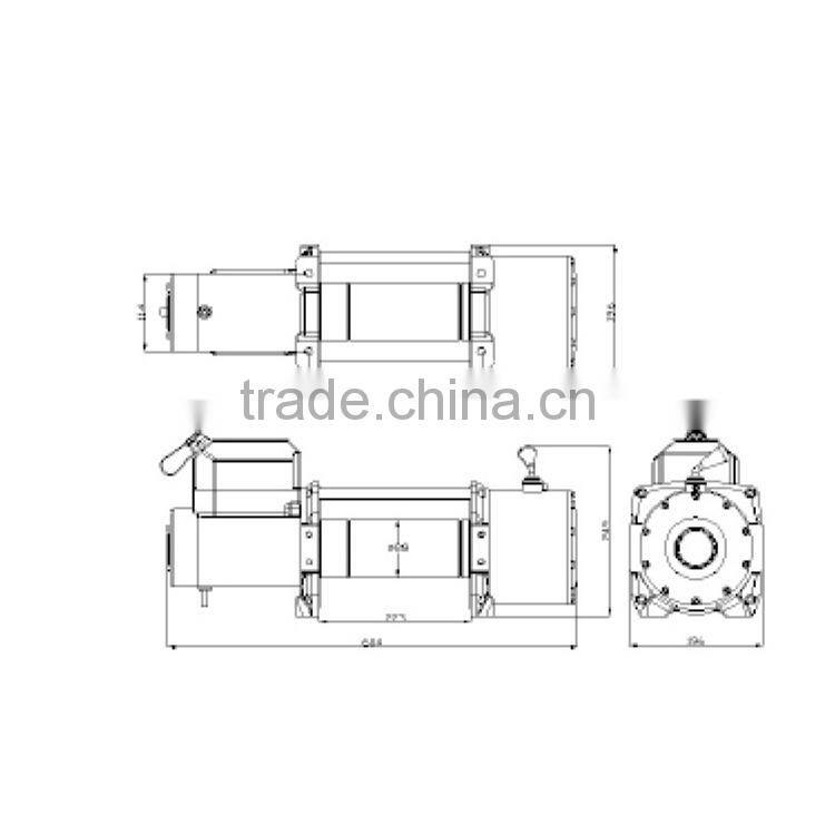 Heavy Duty 15000LBS Remote AWD Winch With 3 Stage Planetary