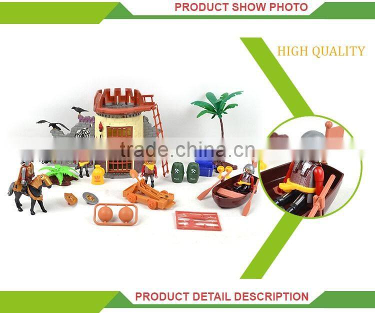 Funny roman play good quailty set small plastic castle playhouse