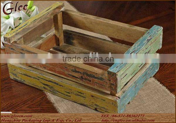 colored milk wooden crate multi color 12in x 17in