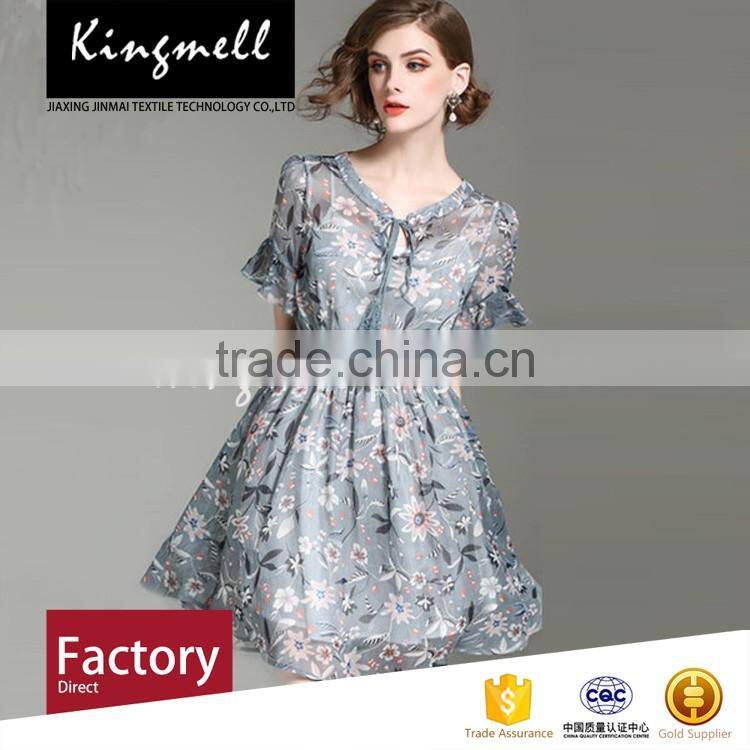 Custom floral digital printing polyester textile fabric from chinese supplier