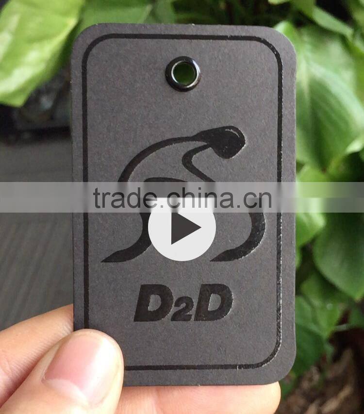 2017 half cut-off thick paper hang tags with high quality