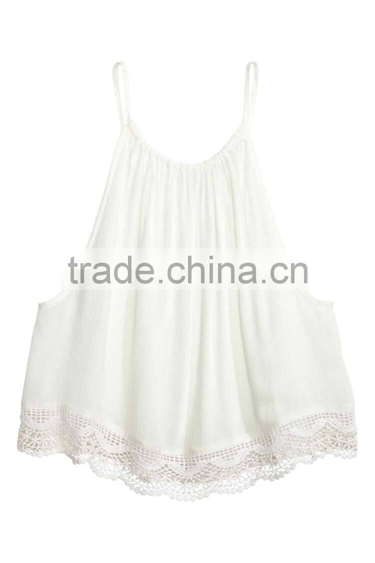 Ladies Lace Tops Latest Design Halter Crop Tops For Women 2016