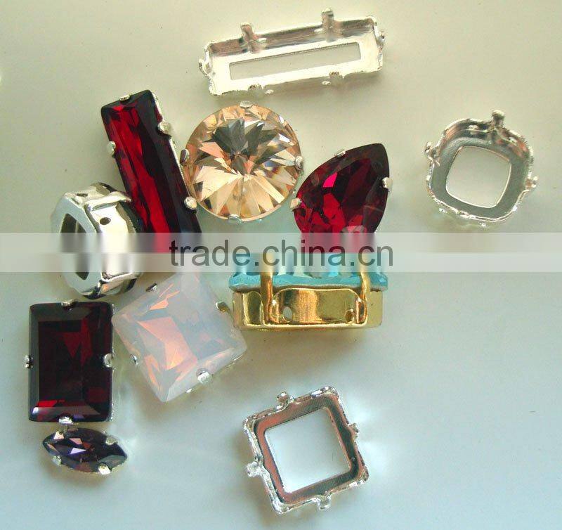 crystal fancy stone with claw for clothing