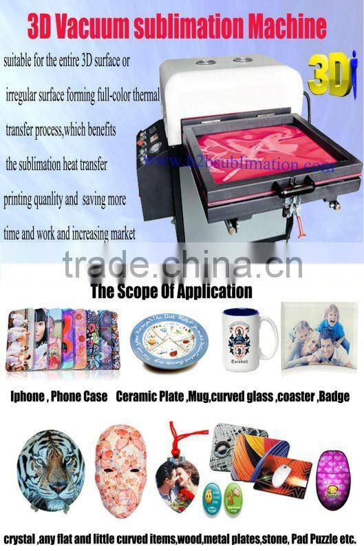 Large working platen 3d vacuum sublimation machine