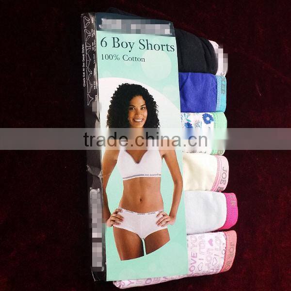 Women Ladies Cotton Boxer Shorts Briefs Panties Inventory Stock
