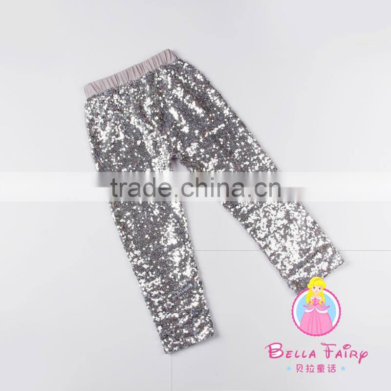 Factory Wholesale Icing Pants Adorable Baby Black Long Pants Toddler Infant Girls Sequin Pants