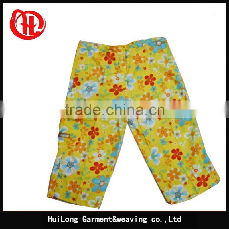 wholesale factory lady short pants printed floral stock women cheap shorts