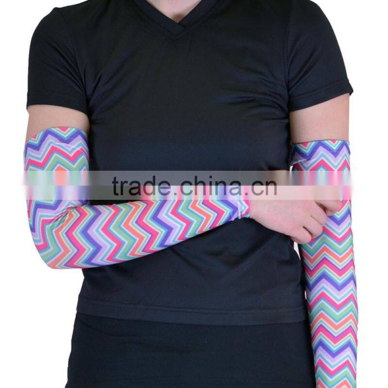 Sublimation arm sleeves sport with silicon gripper on top of sleeves