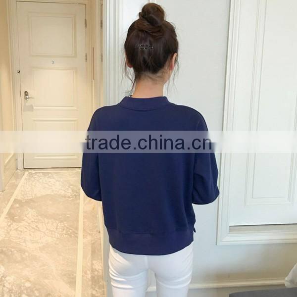 2016new designs custom letters printed pullover whitout hood