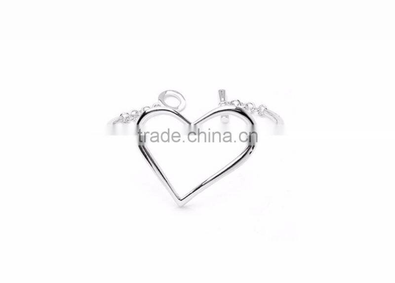 Silver Plated Bracelet, Heart Shape Bracelet, Fashion jewellery