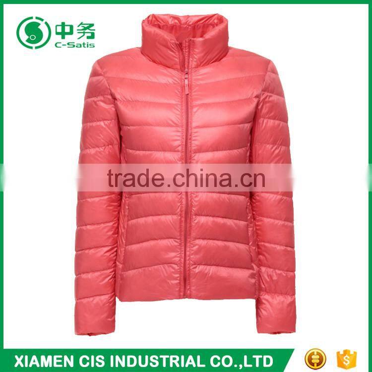 Hot Selling Ultra Thin Foldable Women Down Jacket for the Winter