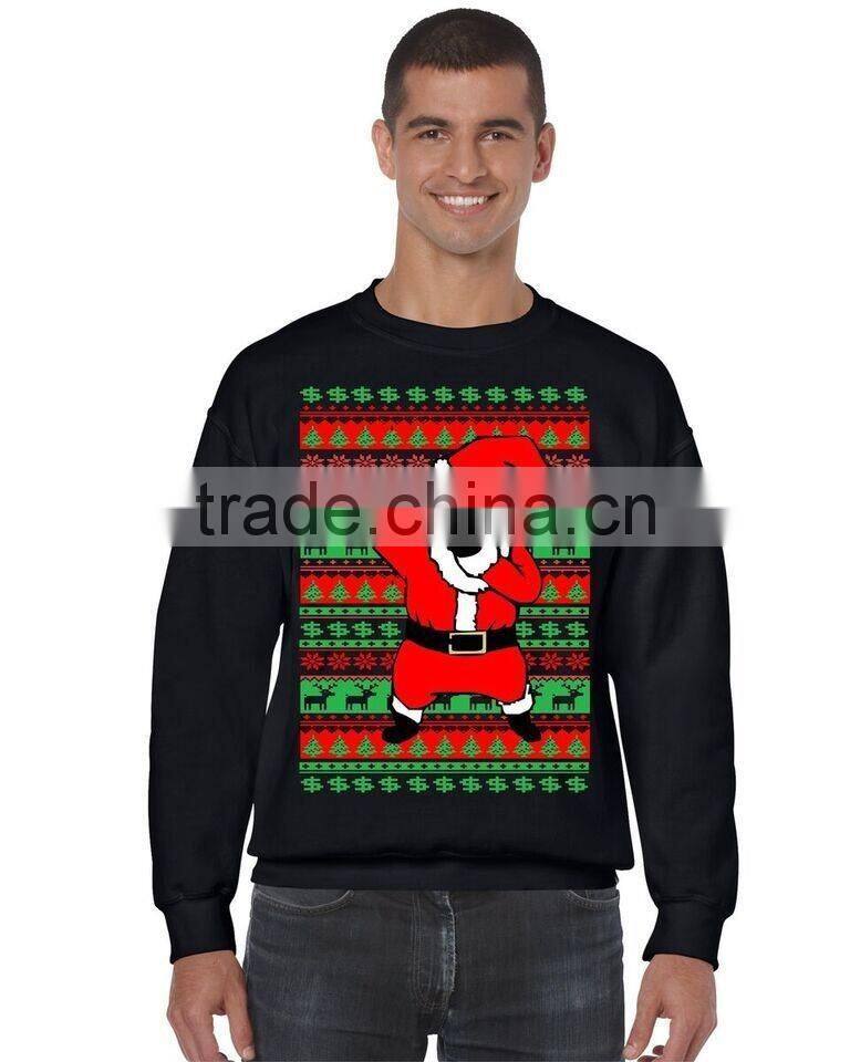 Wholesale ugly Christmas hand knitting cotton pullover sweater designs