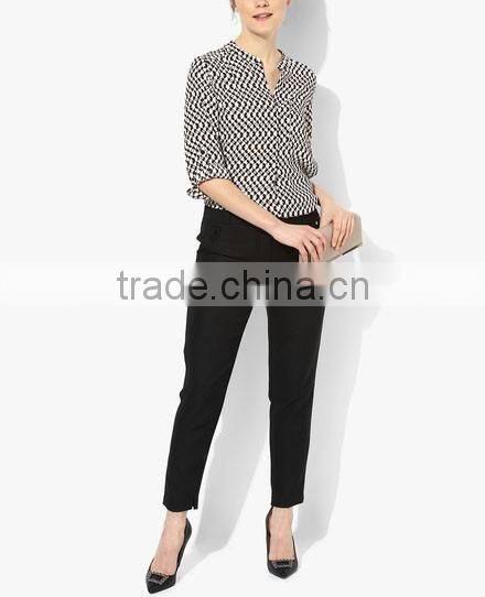 Latest shirt designs for women custom sexy ruffle raglan shirt