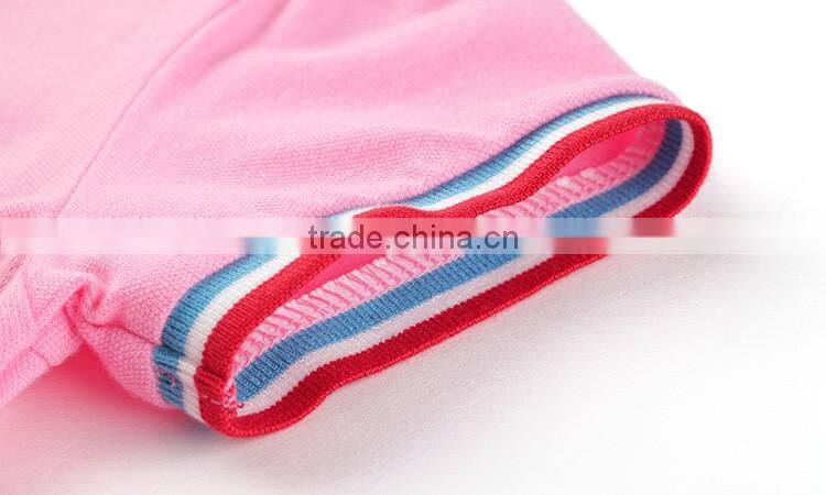 2016 primary beautiful school uniform design patterns polo dress for baby girl