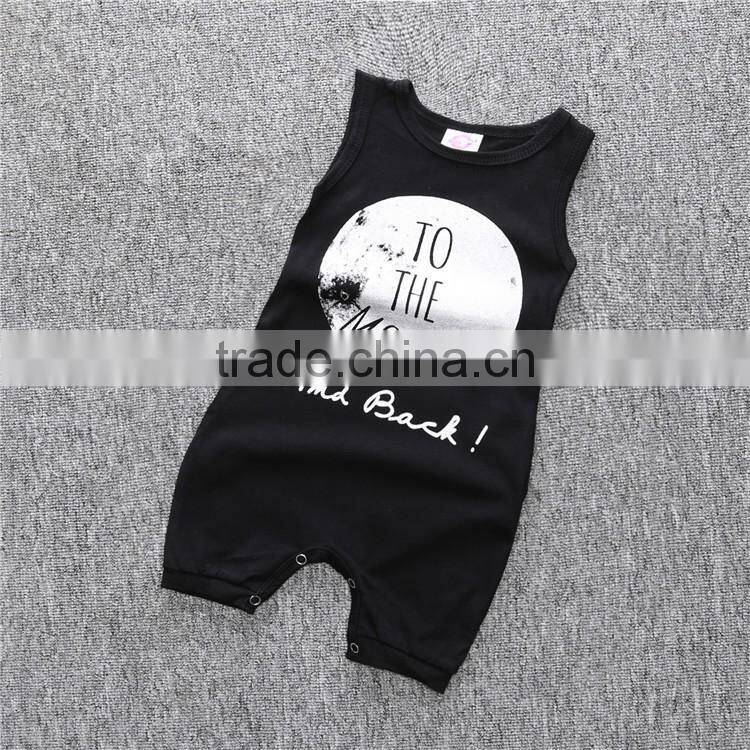 2017 Grey Black Baby Boys Night Wear Romper Newborn Baby Boy Clothes