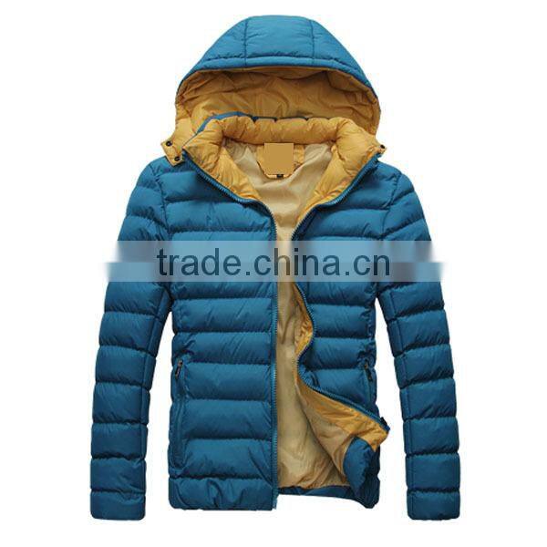 2015 New Design Man's Outdoor Thin Short Padded Jacket