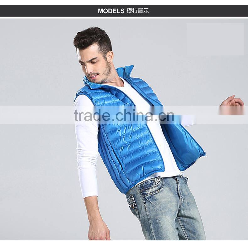 2015 New Design Portable Spring Gilet Men With Stand Up Collar
