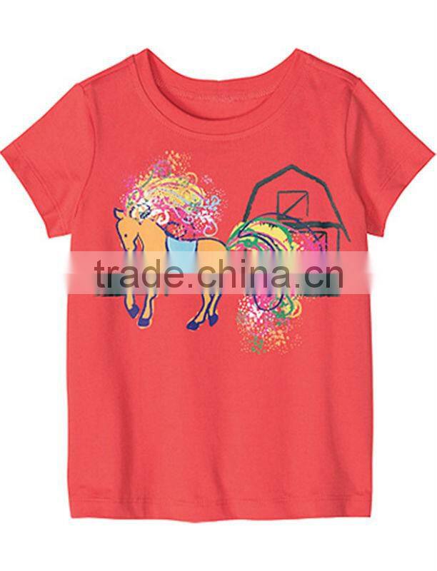 CUTE KIDS GIRLS MULTI COLOUR PRINTED T SHIRT