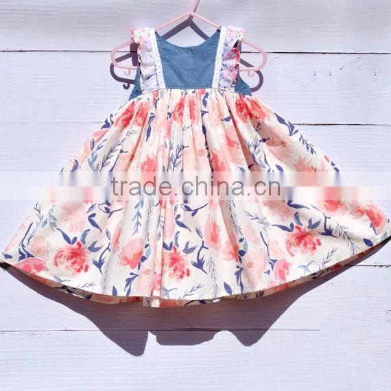 Children Frocks Designs Easter Dress Summer Boutique Girl Clothing Floral Dress