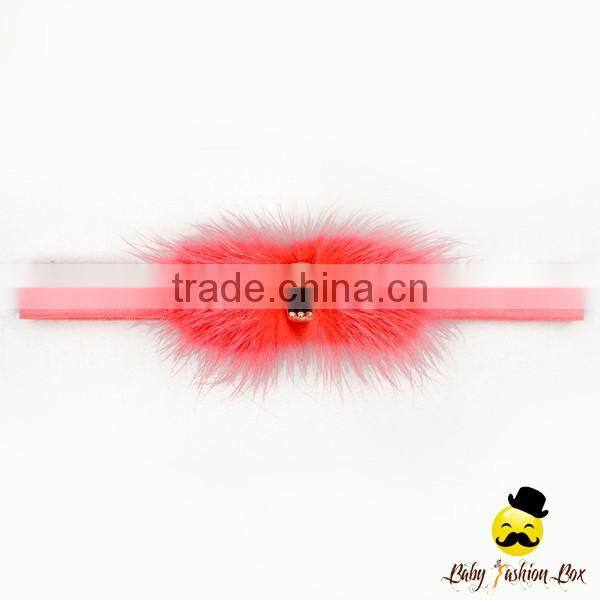 FDK269 Lovebaby Cheap Baby Girls Sequin Plastic With Hairy Kids Girls Headbands