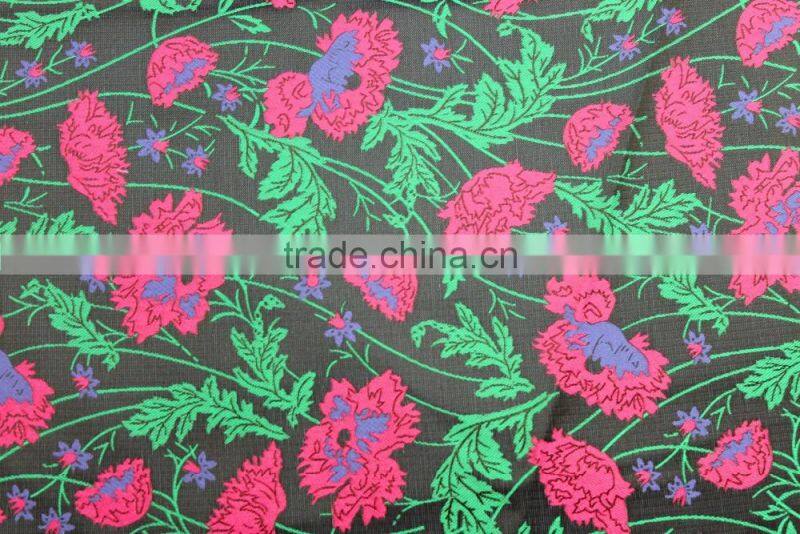 High quality fashion style garment fabric, wonderful flower jacquard fabric