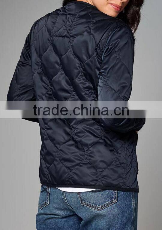 Runwaylover EY1038C OEM serrvice products China supplier women zipper front padded bomber jacket wholesale