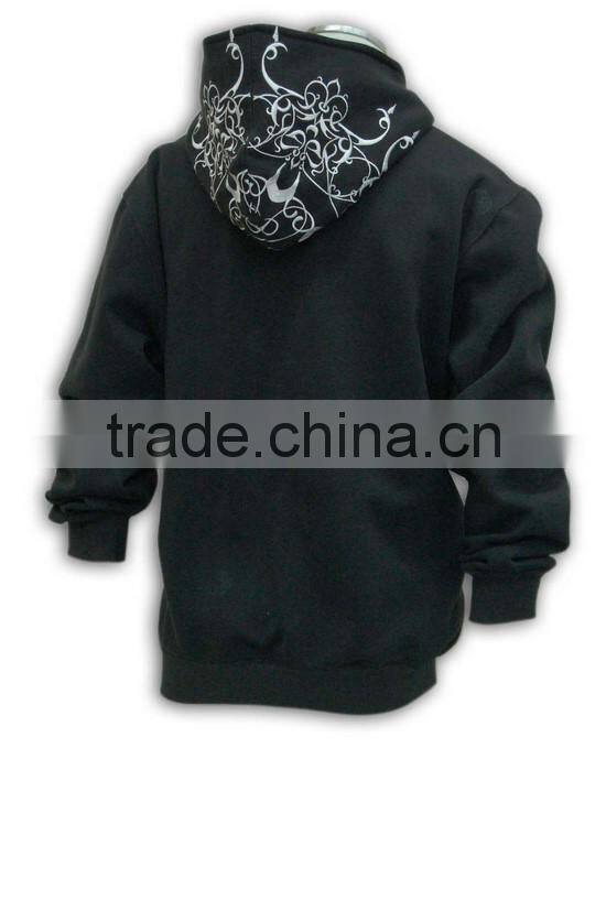 Hot sell good quality wholesale unique design black bulk zip baggy hoodies