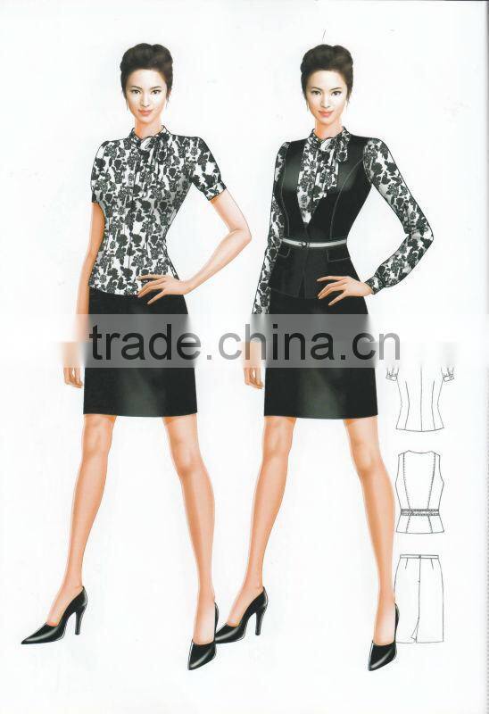 Ladies Suit With Skirt, High Quality Ladies Suit,Ladies Suit