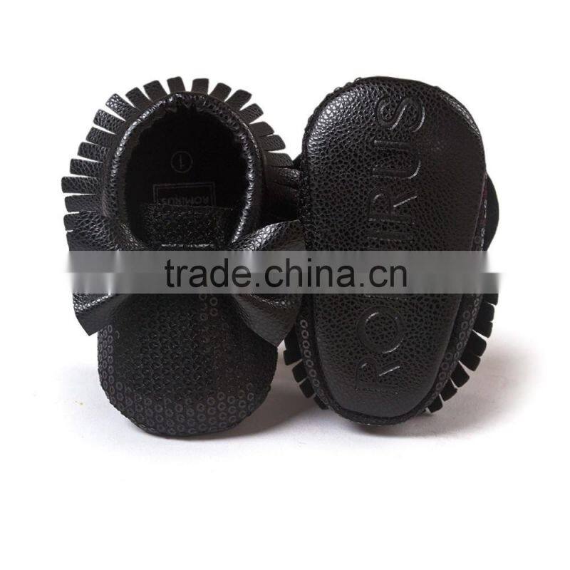 High quality pu sequin baby moccasins