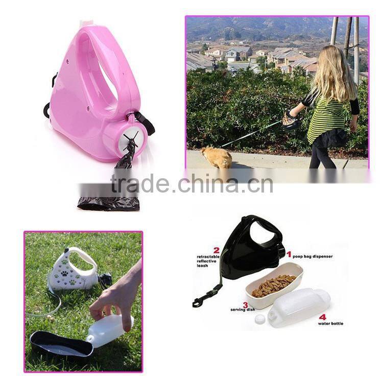 R1957H Hands Free Nylon Dog Leash Dog Lead Dog Jogging Leash With Waste Bag Collector