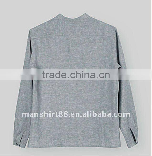 latest man's V-neck linen casual shirt