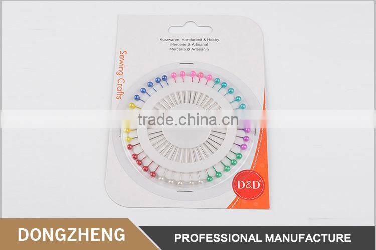 Hot sale multi colour sewing accessory round pearl head pin for ornament