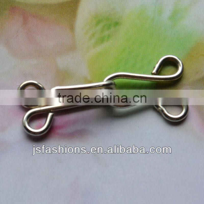 Fashion 10# big size dress hook and eyes decorative with silver color