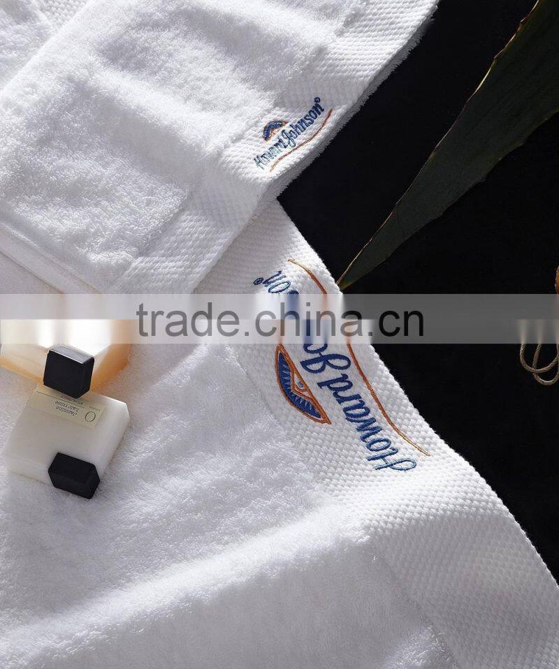Five star Hotel colored towel dyed towels with embrodery logo