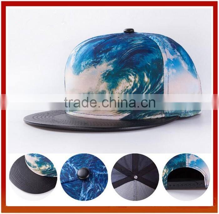 Top Quality 3D Printed Customize Snapback Hats/Printed Hip Hop Snapback Caps