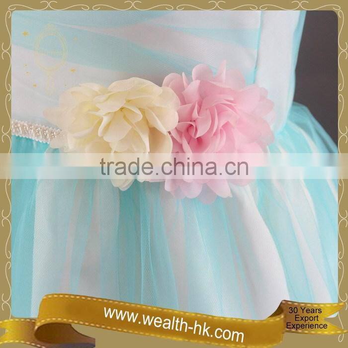 Aqua Cocktail New Year kids Girls Summer Dress