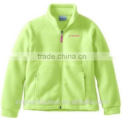 2014 hot sale long girl orange polar fleece blanket coat jacket