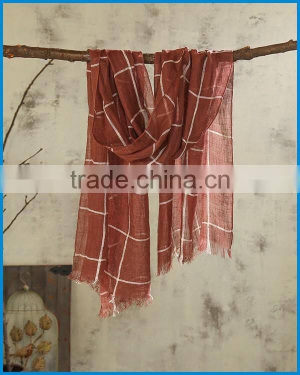 Wholesale new fashion 100% linen woman scarf