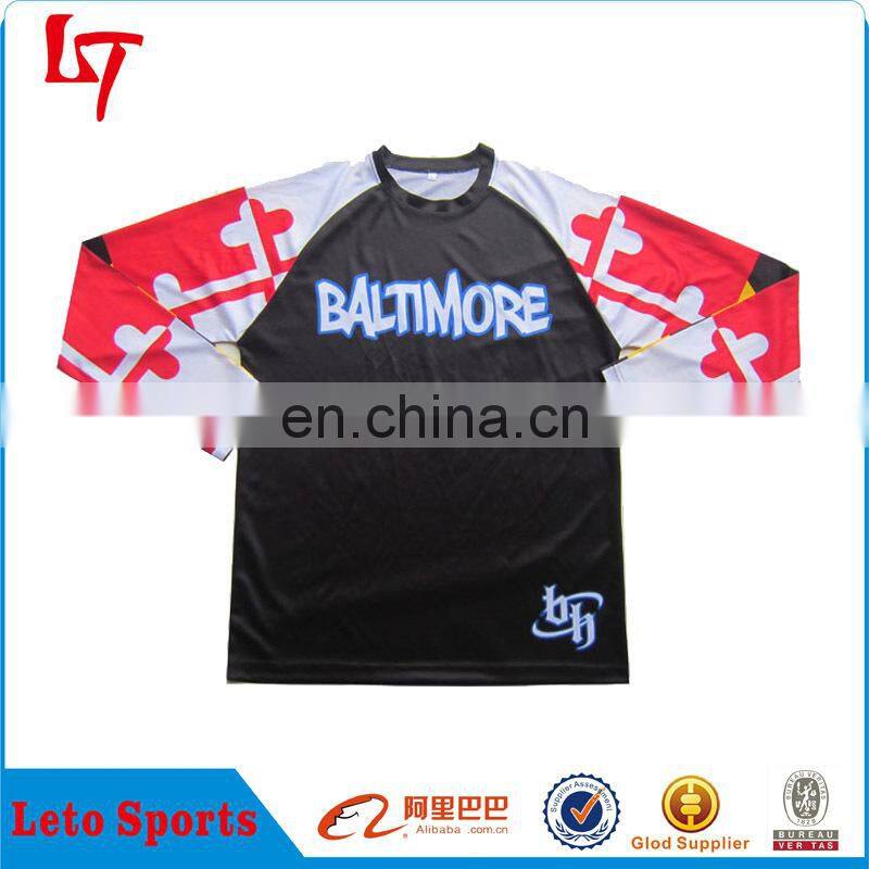 Factory price custom softball shirts/Full sublimation printing long sleeve shirt
