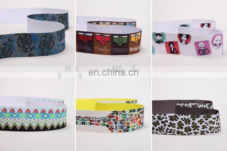 3cm custom printed elastic waistband