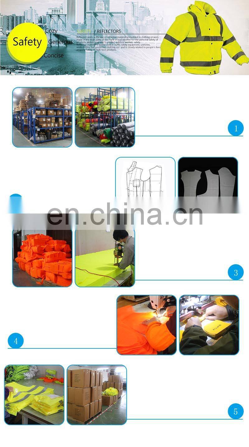 2017 wholesale night yellow mesh reflective running vest with pocket