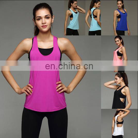 Promotional price summer quick dry slim fit blank womens tank tops in bulk gym tank top woman